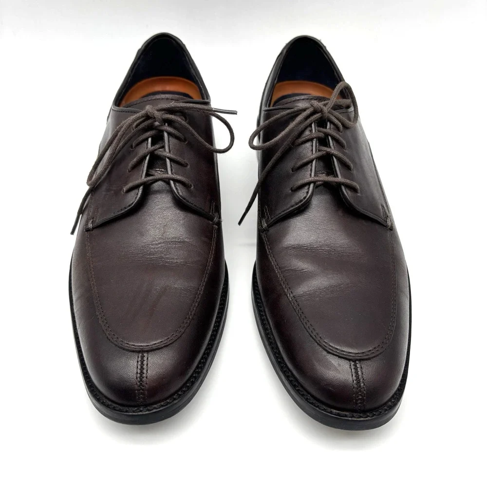 Cole Haan Lennox Hill Grand.OS Dark Brown Split Leather Dress Oxfords Men's 8M